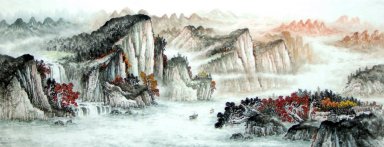 Bergen en water - Chinees schilderij