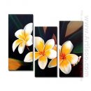 Hand-painted Floral Oil Painting - Set of 3