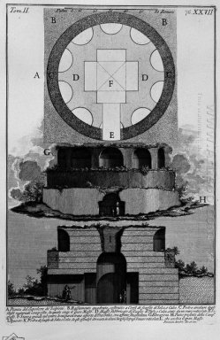 Le Antiquités T 2 Plate Xxvii plan Roman d\'un tombeau de l\'usine