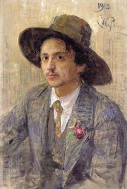 Portret van de schilder Isaak Izrailevich Brodsky 1913