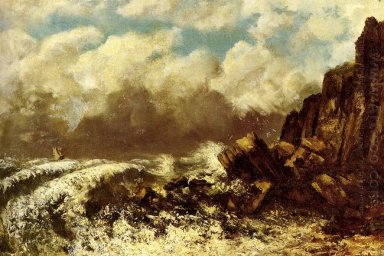 Seascape em Etretat 1869