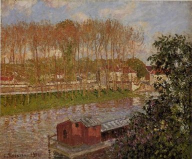 solnedgång på moret sur Loing 1901