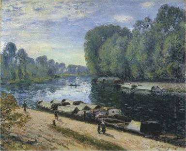 Boten op rivier de loing 1895