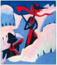 Sorcière et l'Epouvantail Dans La Neige 1932