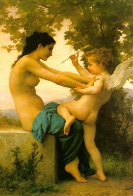 Ragazza che si difende contro Eros 1880