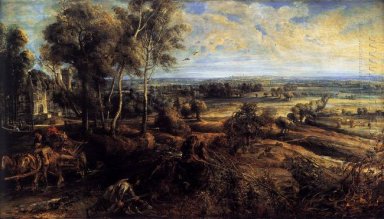 Uma paisagem do outono com uma vista de Het Steen c. 1635