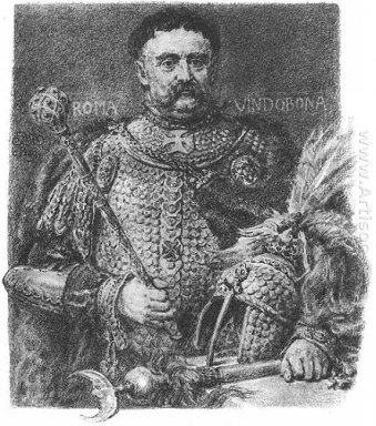 Jan Sobieski portraitiert in einer Parade-Skala Armour