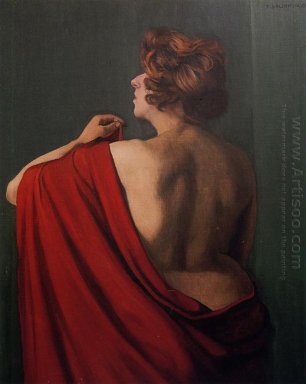 Kvinna med röd sjal 1920
