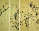 Birds & Flowers-FourInOnee - Pittura cinese