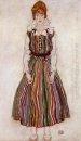 Portrait d'Edith Schiele, la femme de l'artiste 1915