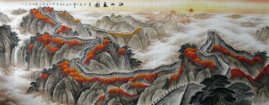 Great Wall - Lukisan Cina