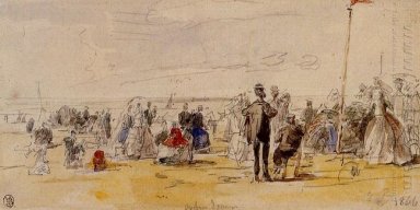 Strandtafereel in Trouville 1866