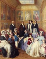 Королева Виктория и принц Альберт с семьей короля Луи P