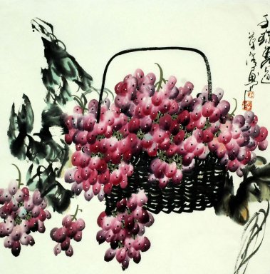 Uvas - Pintura Chinesa