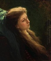 Una niña con su guadaña 1873