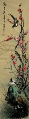 Plum & Bird - Peinture chinoise