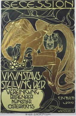 Плакат из пяти художественной выставке Ассоциации австрийской ис