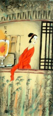 Belle dame - Peinture chinoise