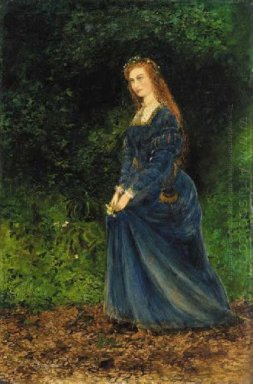 Stående av konstnären S Wife Theodosia Som Ophelia 1863
