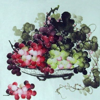 Uvas - Pintura Chinesa