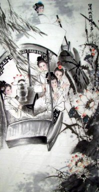 Droom van Rode herenhuizen - Chinees schilderij