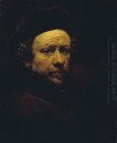 Selbstporträt mit Barett und drehte Halsband 1659