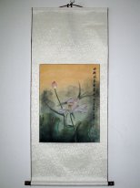Lotus - Monterad - kinesisk målning