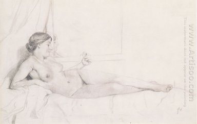 Reclining Nude på en soffa