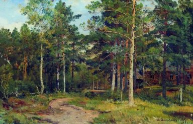 Autunno Paesaggio percorso nella foresta 1894