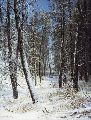 Vinter i en skog Rime 1877