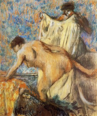 женщина, оставив ее ванну 1898