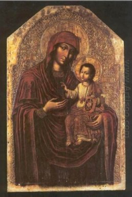 Ícone da Mãe de Deus desde o iconostasis Maniava Hermitage