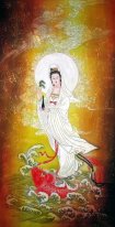 Guanshiyin Bodhisattva - Chinees schilderij