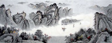 Bergen en water - Chinees schilderij