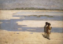 Dos niños en la playa