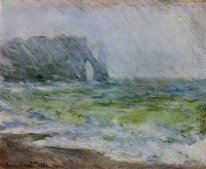 Den Manneport Etretat In The Rain 1886