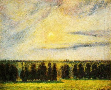 Закат на Eragny 1890