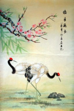 Crane & Plum - Peinture chinoise