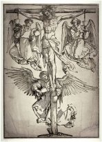 Cristo en la cruz con tres ángeles 1525