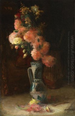Vase with Roses and Chrysanthemums