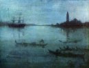 Nocturne In blauw en zilver De Lagune Veneti 1880