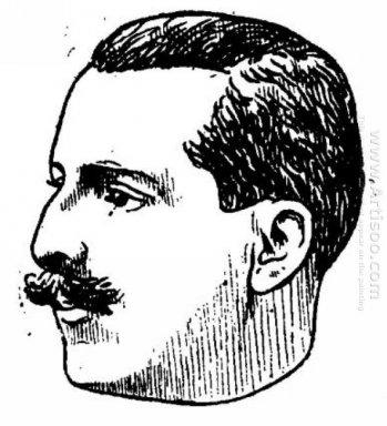 Портрет французского писателя Альфреда Vallette 1898