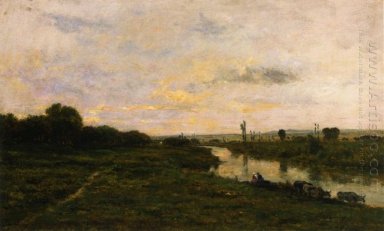 Mucche Sulle rive della Senna At Conflans 1876