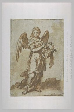 Ángel que sostiene la corona de espinas 1660