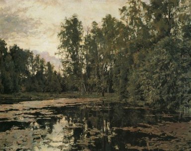 L\'étang envahi Domotcanovo 1888