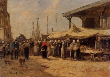 Трувиль Рыбный рынок 1875