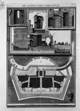Piano e verticali sezioni del Castello