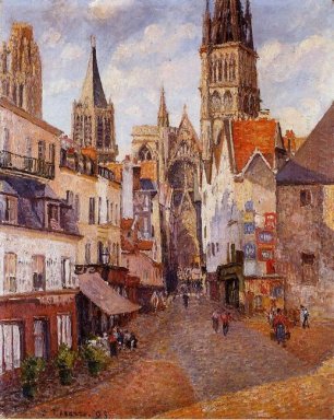 luz solar da tarde la rue de l\'epicerie Rouen 1898