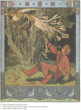 Il principe Ivan e l\'illustrazione Firebird per The Fairy russo