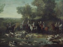 Louis XV chasse au cerf dans la forêt de Saint-Germain
